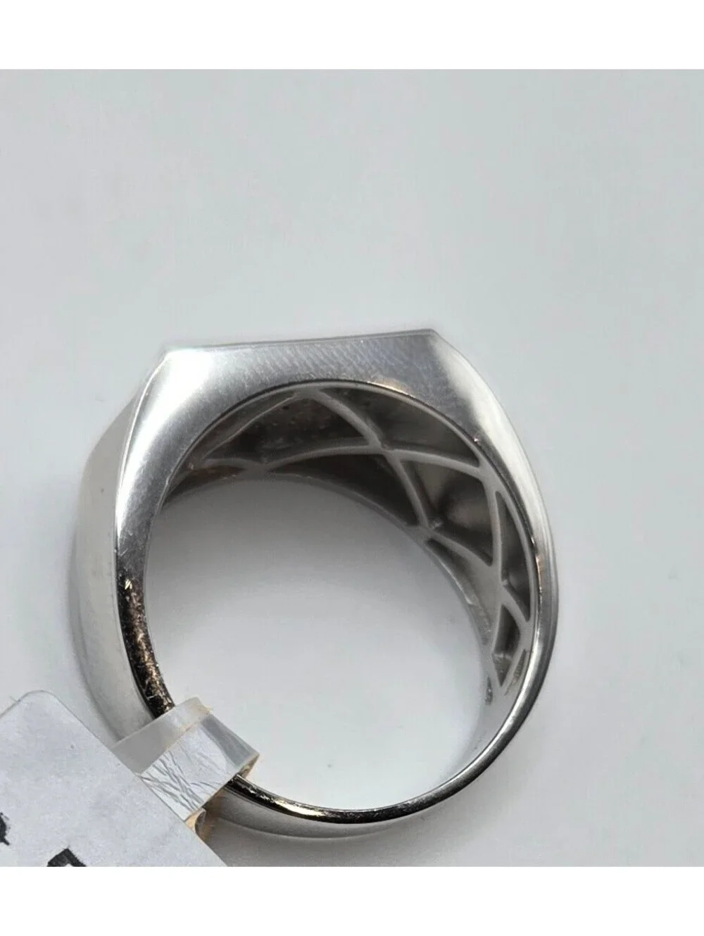 NEW Solid 925 Sterling Lab Diamond .50ctw, Mens Ring Size 10